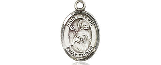 Pewter Saint Kevin Medal Engraved Catholic Saint Jewelry