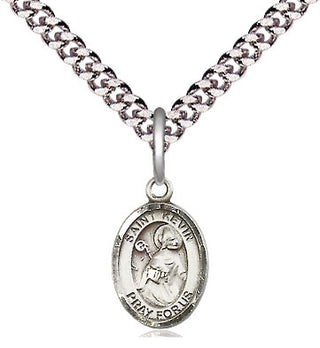 Pewter Saint Kevin Medal Religious and Catholic Jewelry Engraved Catholic Saint Jewelry