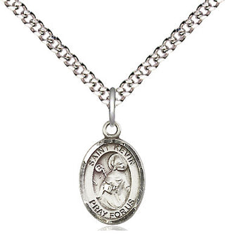 Pewter Saint Kevin Medal Religious and Catholic Jewelry Engraved Catholic Saint Jewelry
