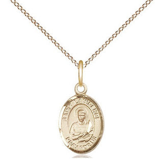 14kt Gold Saint Lawrence Medal Engraved Catholic Saint Jewelry