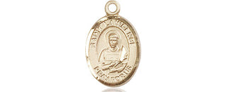 14kt Gold Saint Lawrence Medal Engraved Catholic Saint Jewelry