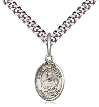 Pewter Saint Lawrence Medal Religious and Catholic Jewelry Engraved Catholic Saint Jewelry