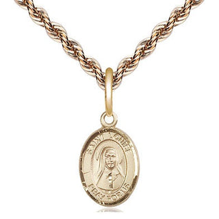 14kt Gold Saint Louise de Marillac Medal Engraved Catholic Saint Jewelry