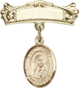 14kt Gold Badge Pin St. Louise de Marillac Baby Badge - Engravable