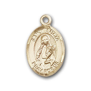 Gold-Filled Saint Lucia of Syracuse Pendant