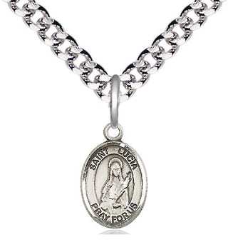 Pewter Saint Lucia of Syracuse Medal Religious and Catholic Jewelry Engraved Catholic Saint Jewelry