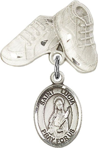 Sterling Silver Baby Boots St. Lucia of Syracuse Baby Badge - Engravable