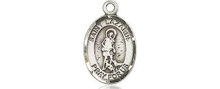 Pewter Saint Lazarus Medal Engraved Catholic Saint Jewelry