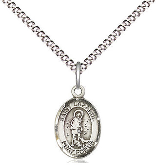 Pewter Saint Lazarus Medal Religious and Catholic Jewelry Engraved Catholic Saint Jewelry