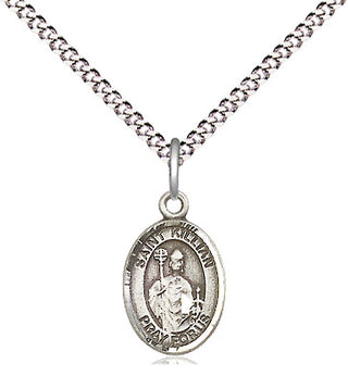 Pewter Saint Kilian Medal Religious and Catholic Jewelry Engraved Catholic Saint Jewelry