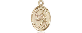 14kt Gold Saint Luke the Apostle Medal Engraved Catholic Saint Jewelry