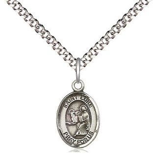 Pewter Saint Luke the Apostle Medal Religious and Catholic Jewelry Engraved Catholic Saint Jewelry