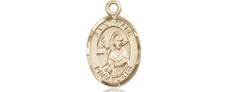 14kt Gold Saint Mark the Evangelist Medal Engraved Catholic Saint Jewelry