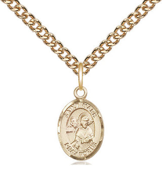 14kt Gold Saint Mark the Evangelist Medal Engraved Catholic Saint Jewelry