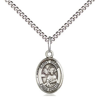 Pewter Saint Mark the Evangelist Medal Religious and Catholic Jewelry Engraved Catholic Saint Jewelry