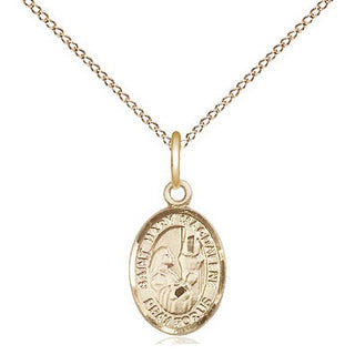 14kt Gold Saint Mary Magdalene Medal Engraved Catholic Saint Jewelry