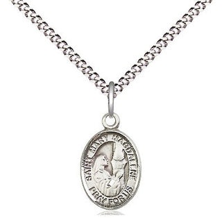 Pewter Saint Mary Magdalene Medal Religious and Catholic Jewelry Engraved Catholic Saint Jewelry