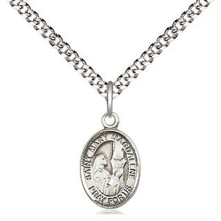 Pewter Saint Mary Magdalene Medal Religious and Catholic Jewelry Engraved Catholic Saint Jewelry