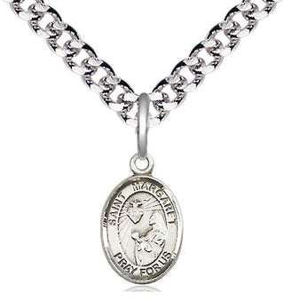 Pewter Saint Margaret Mary Alacoque Medal Religious and Catholic Jewelry Engraved Catholic Saint Jewelry