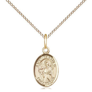 14kt Gold Saint Matthew the Apostle Medal Engraved Catholic Saint Jewelry