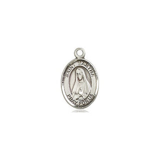 Pewter Saint Martha Medal Engraved Catholic Saint Jewelry