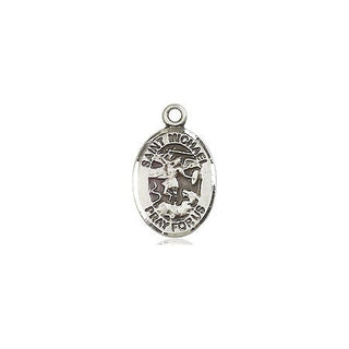 Pewter Saint Michael the Archangel Medal Engraved Catholic Saint Jewelry