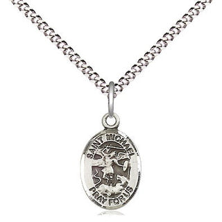Pewter Saint Michael the Archangel Medal Religious and Catholic Jewelry Engraved Catholic Saint Jewelry