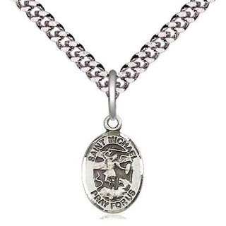 Pewter Saint Michael the Archangel Medal Religious and Catholic Jewelry Engraved Catholic Saint Jewelry