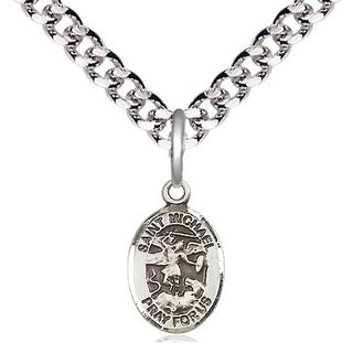Pewter Saint Michael the Archangel Medal Religious and Catholic Jewelry Engraved Catholic Saint Jewelry