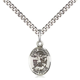 Pewter Saint Michael the Archangel Medal Religious and Catholic Jewelry Engraved Catholic Saint Jewelry