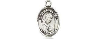 Pewter Saint Philomena Medal Engraved Catholic Saint Jewelry