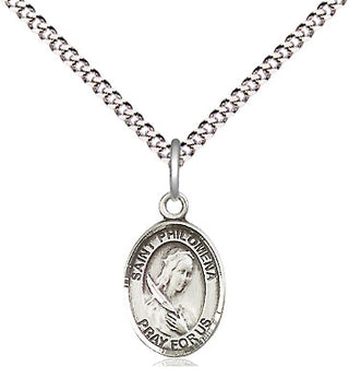 Pewter Saint Philomena Medal Religious and Catholic Jewelry Engraved Catholic Saint Jewelry