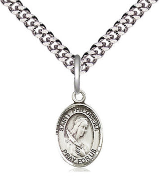 Pewter Saint Philomena Medal Religious and Catholic Jewelry Engraved Catholic Saint Jewelry