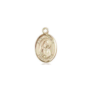 14kt Gold Saint Monica Medal Engraved Catholic Saint Jewelry