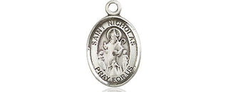 Pewter Saint Nicholas Medal Engraved Catholic Saint Jewelry