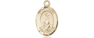 14kt Gold Filled Saint Louis Medal Engraved Catholic Saint Jewelry