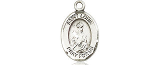 Pewter Saint Louis Medal Engraved Catholic Saint Jewelry