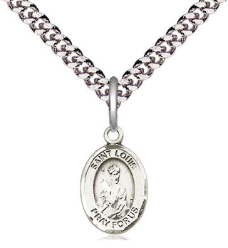 Pewter Saint Louis Medal Religious and Catholic Jewelry Engraved Catholic Saint Jewelry