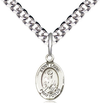 Pewter Saint Louis Medal Religious and Catholic Jewelry Engraved Catholic Saint Jewelry
