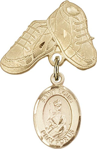 14kt Gold Baby Boots St. Louis Baby Badge - Engravable