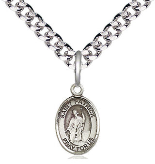 Pewter Saint Patrick Medal Religious and Catholic Jewelry Engraved Catholic Saint Jewelry