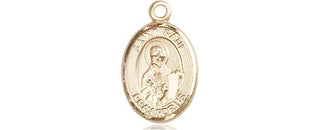 14kt Gold Saint Paul the Apostle Medal Engraved Catholic Saint Jewelry
