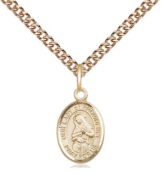 14kt Gold Our Lady of Providence Medal Engraved Catholic Saint Jewelry