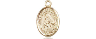 14kt Gold Our Lady of Providence Medal Engraved Catholic Saint Jewelry