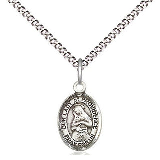 Pewter Our Lady of Providence Medal Religious and Catholic Jewelry Engraved Catholic Saint Jewelry