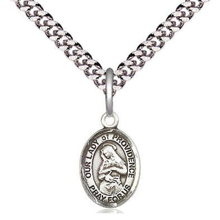 Pewter Our Lady of Providence Medal Religious and Catholic Jewelry Engraved Catholic Saint Jewelry