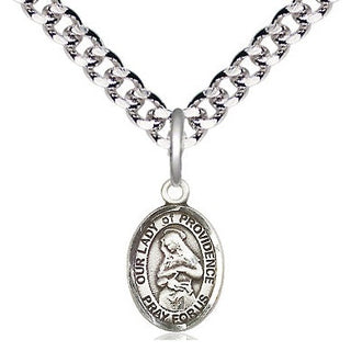 Pewter Our Lady of Providence Medal Religious and Catholic Jewelry Engraved Catholic Saint Jewelry