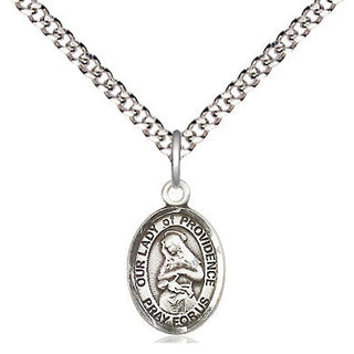 Pewter Our Lady of Providence Medal Religious and Catholic Jewelry Engraved Catholic Saint Jewelry