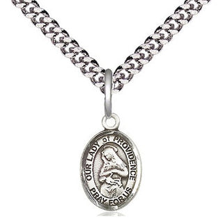 Pewter Our Lady of Providence Medal Religious and Catholic Jewelry Engraved Catholic Saint Jewelry