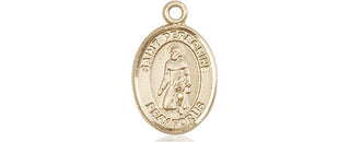 14kt Gold Saint Peregrine Laziosi Medal Engraved Catholic Saint Jewelry